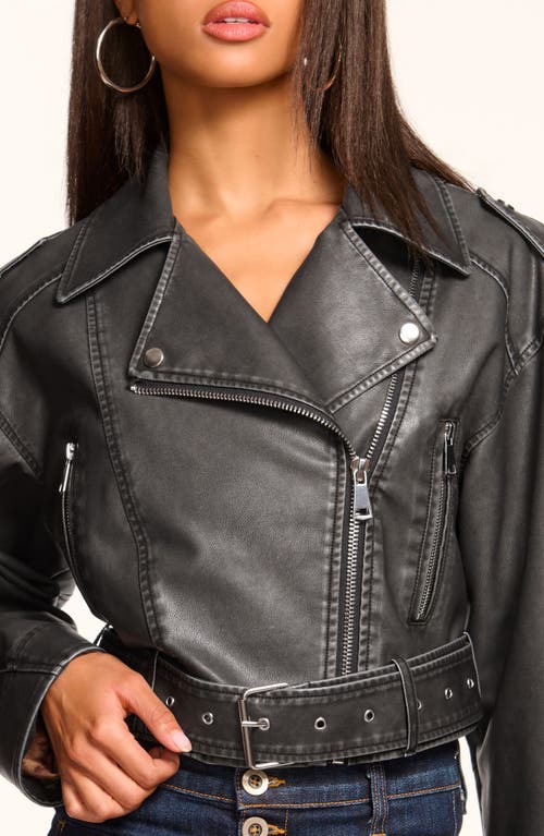 Ramy Brook Layana Faux Leather Motorcycle Jacket In Black