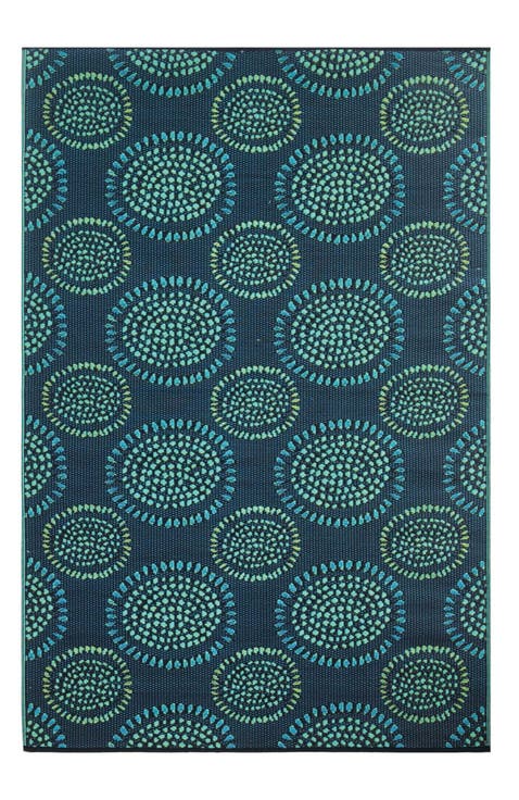 Molly Black & Aqua Rug