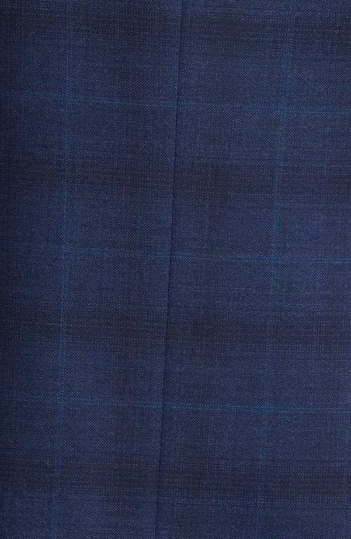 Canali Siena Regular Fit Navy Ombré Check Super 130s Wool Sport Coat In Blue
