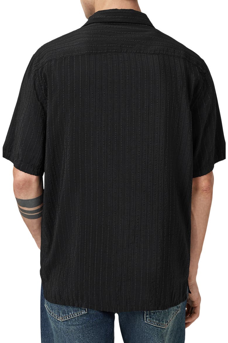 Perry Button-Up Camp Shirt, Alternate, color, BLACK