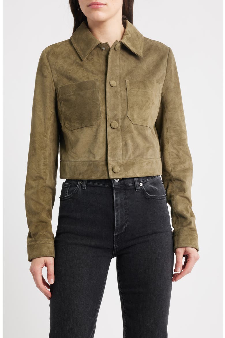The Small Suede Jacket, Alternate, color, CYPRESS
