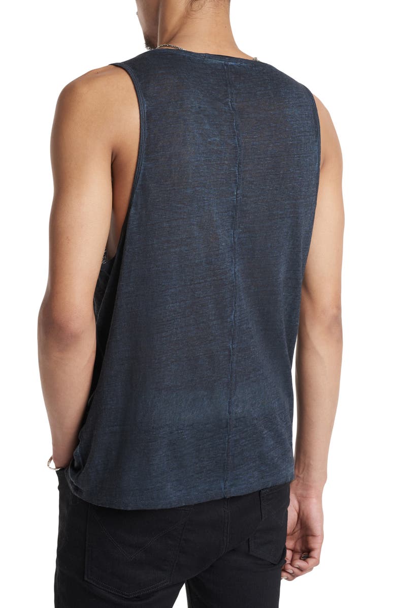 John Varvatos Broome Slim Fit Linen Tank, Alternate, color,