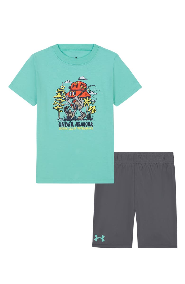 Under Armour Kids' Bucky Fishing Graphic T-Shirt & Shorts Set, Main, color,