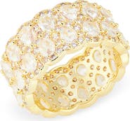 NORDSTROM RACK Cubic Zirconia Scalloped Eternity Band Ring