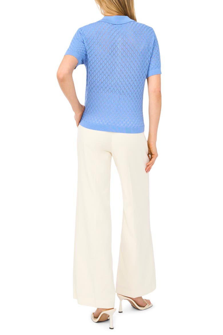 Clara Diamond Knit Polo, Alternate, color, PALACE BLUE