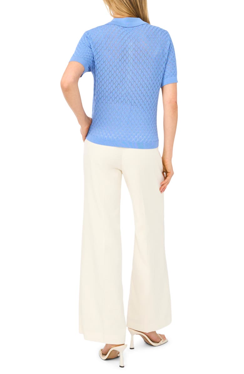 Ted Baker Clara Diamond Knit Polo, Alternate, color, Palace Blue