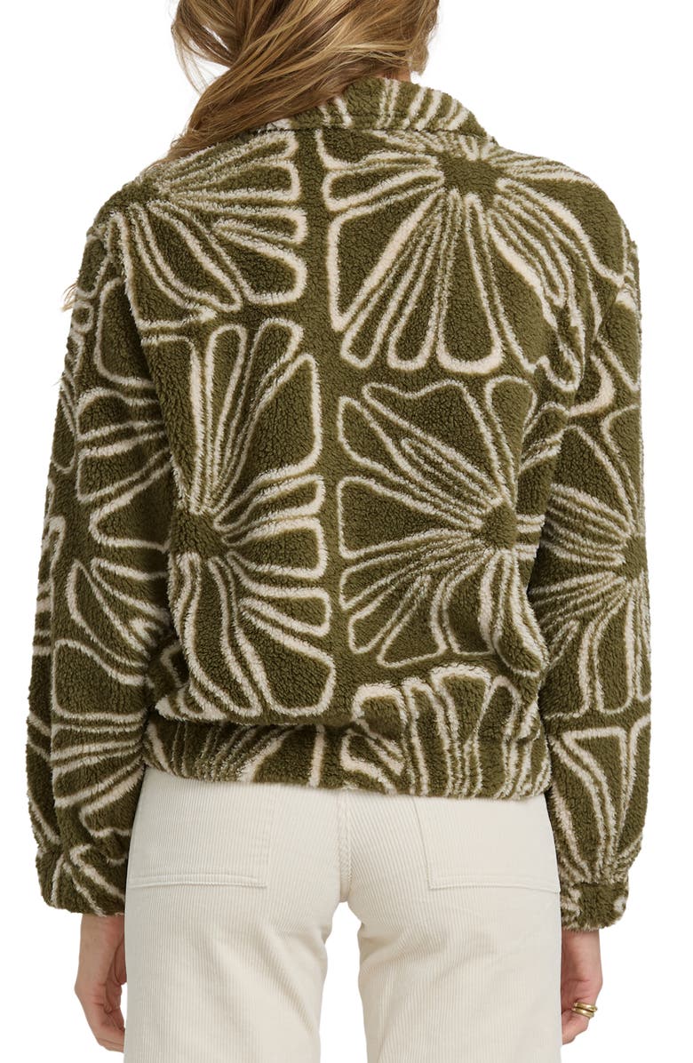 Billabong First Light Faux Shearling Jacket, Alternate, color, Martini Olive