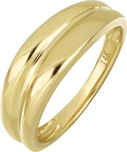 Bony Levy 14K Yellow Gold Lined Stackable Ring