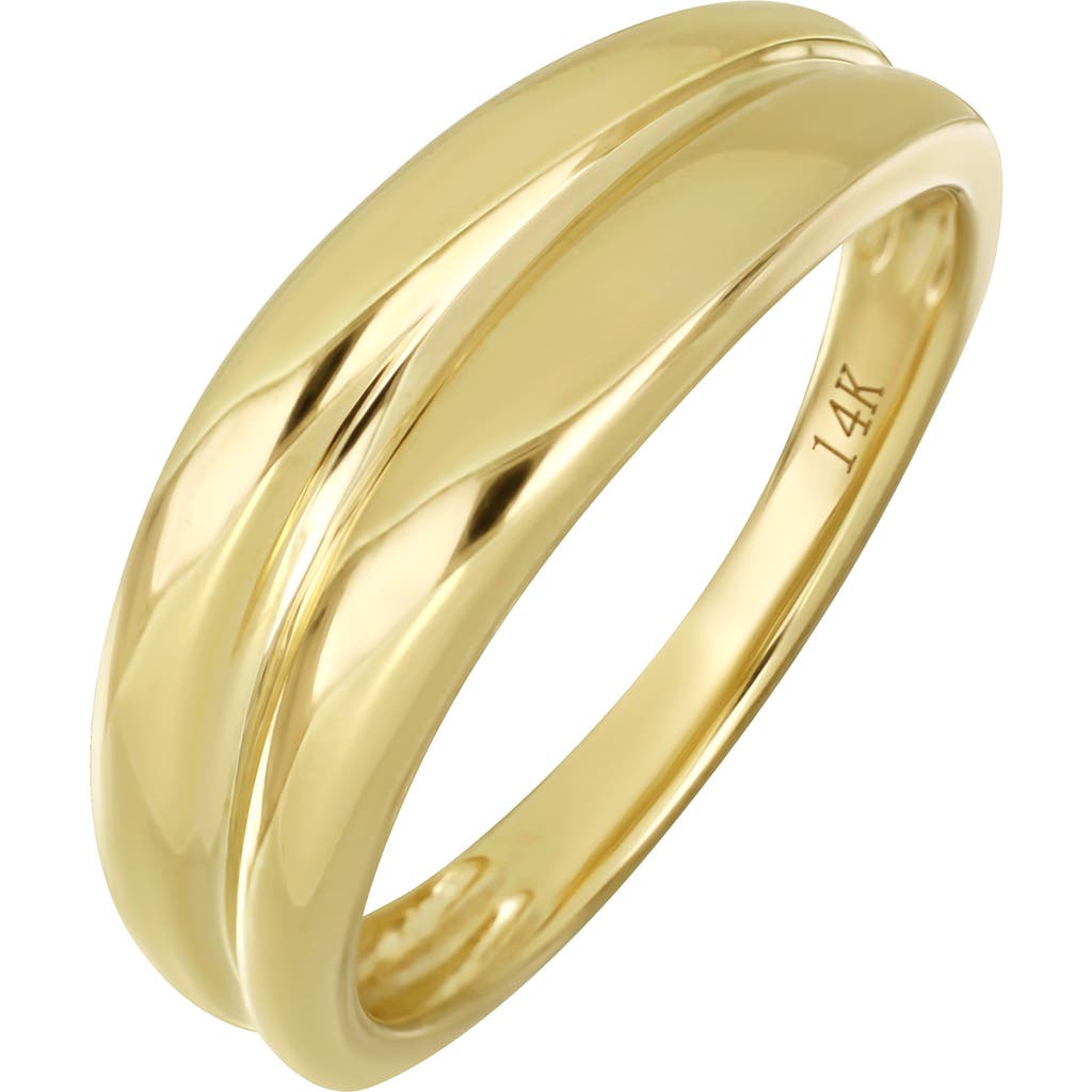 Bony Levy 14k Yellow Gold Lined Stackable Ring In Gold