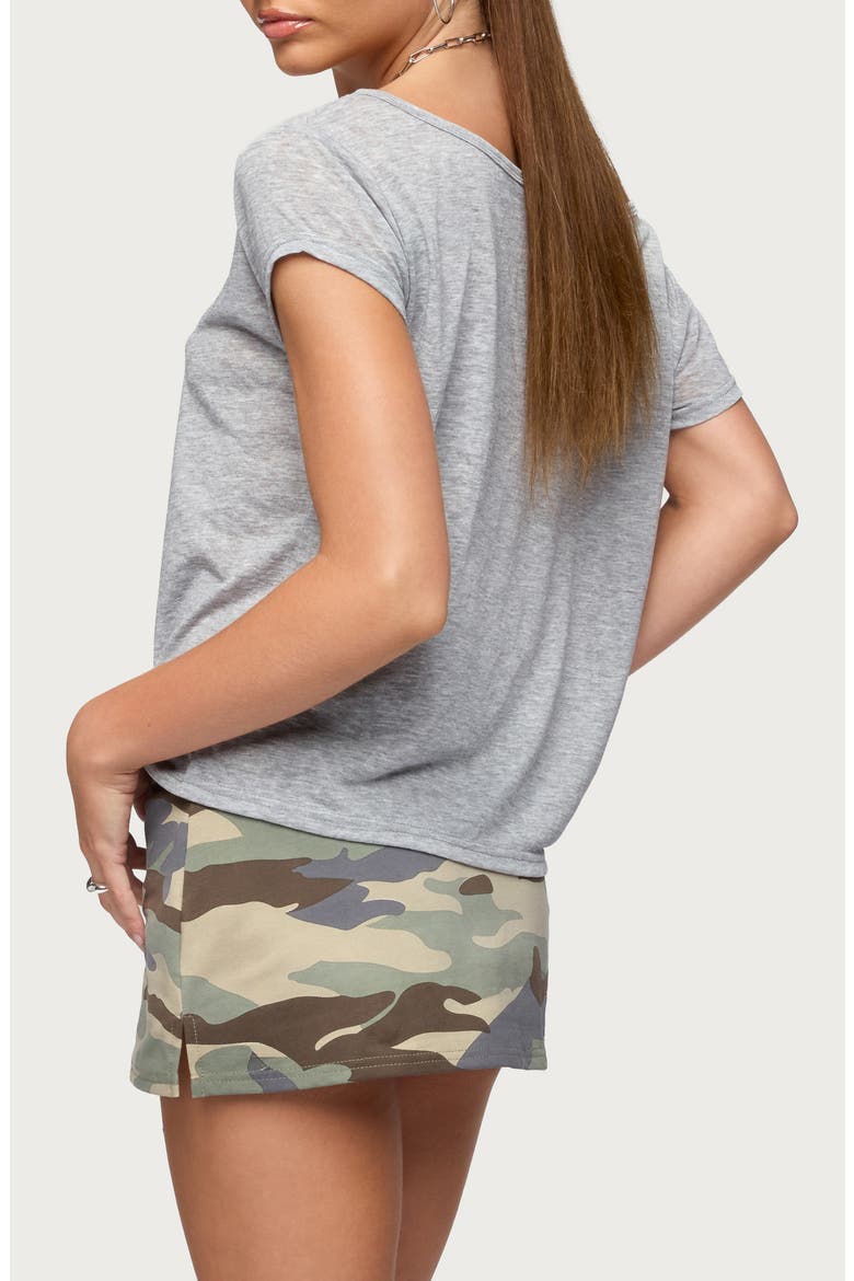 Amora Semisheer One-Shoulder Top, Alternate, color, GRAY-MELANGE