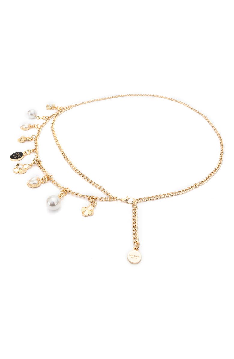 Kate Spade New York multicharm chain belt, Main, color, Polished Gold