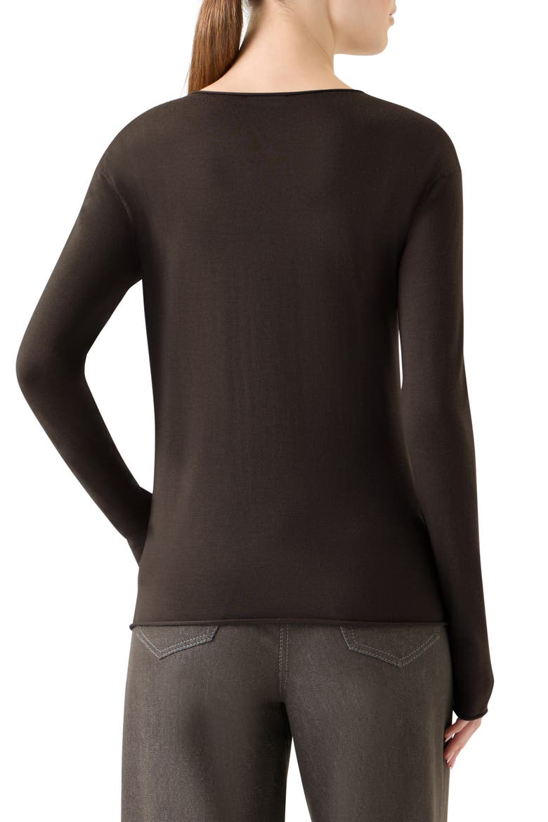 Wool Crewneck Top, Alternate, color, BARK