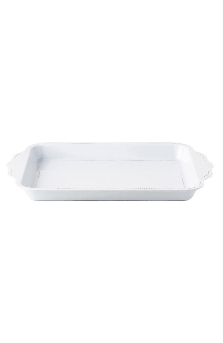 Juliska Berry and Thread Rectangular Melamine Serving Tray, Main, color, Whitewash