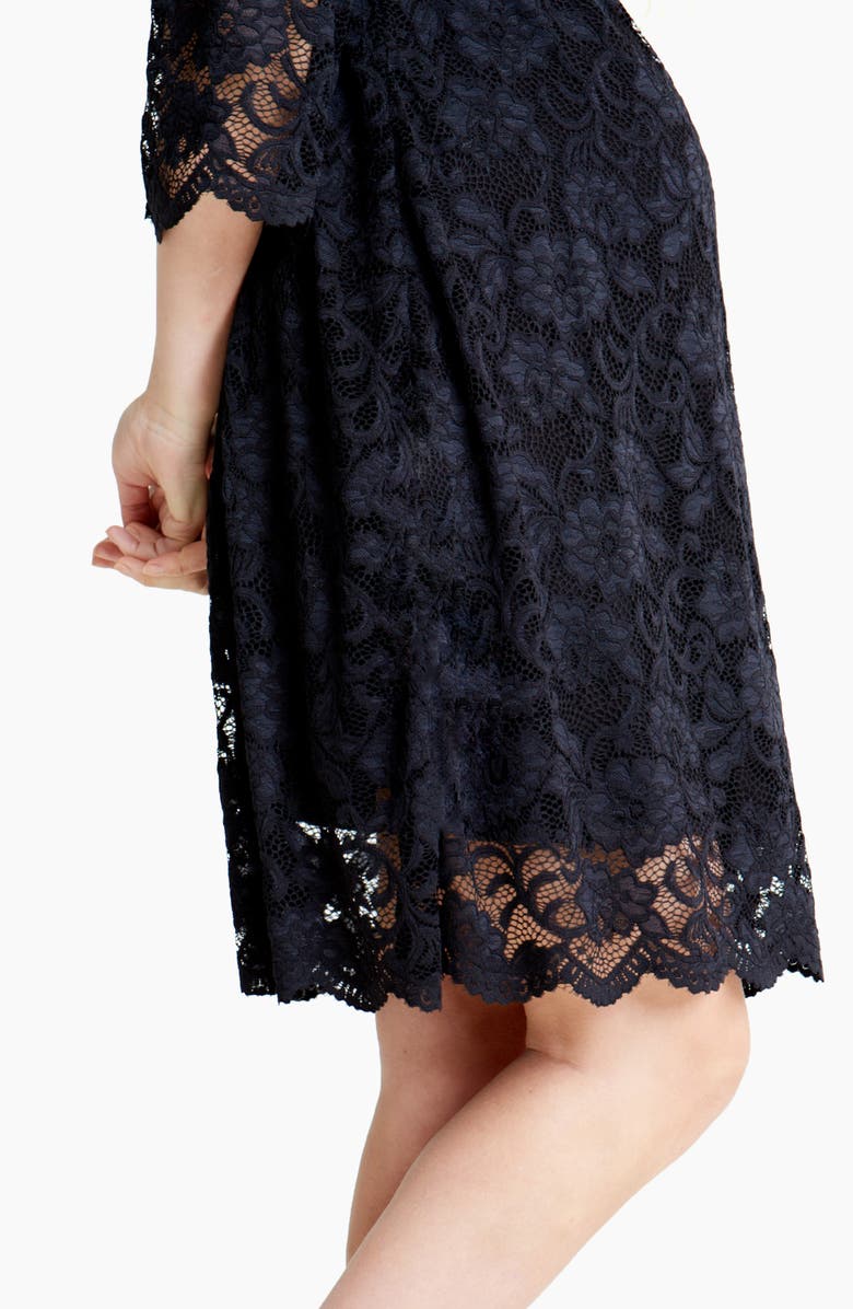 Ingrid & Isabel<sup>®</sup> Lace Bell Sleeve Maternity Dress, Alternate, color,