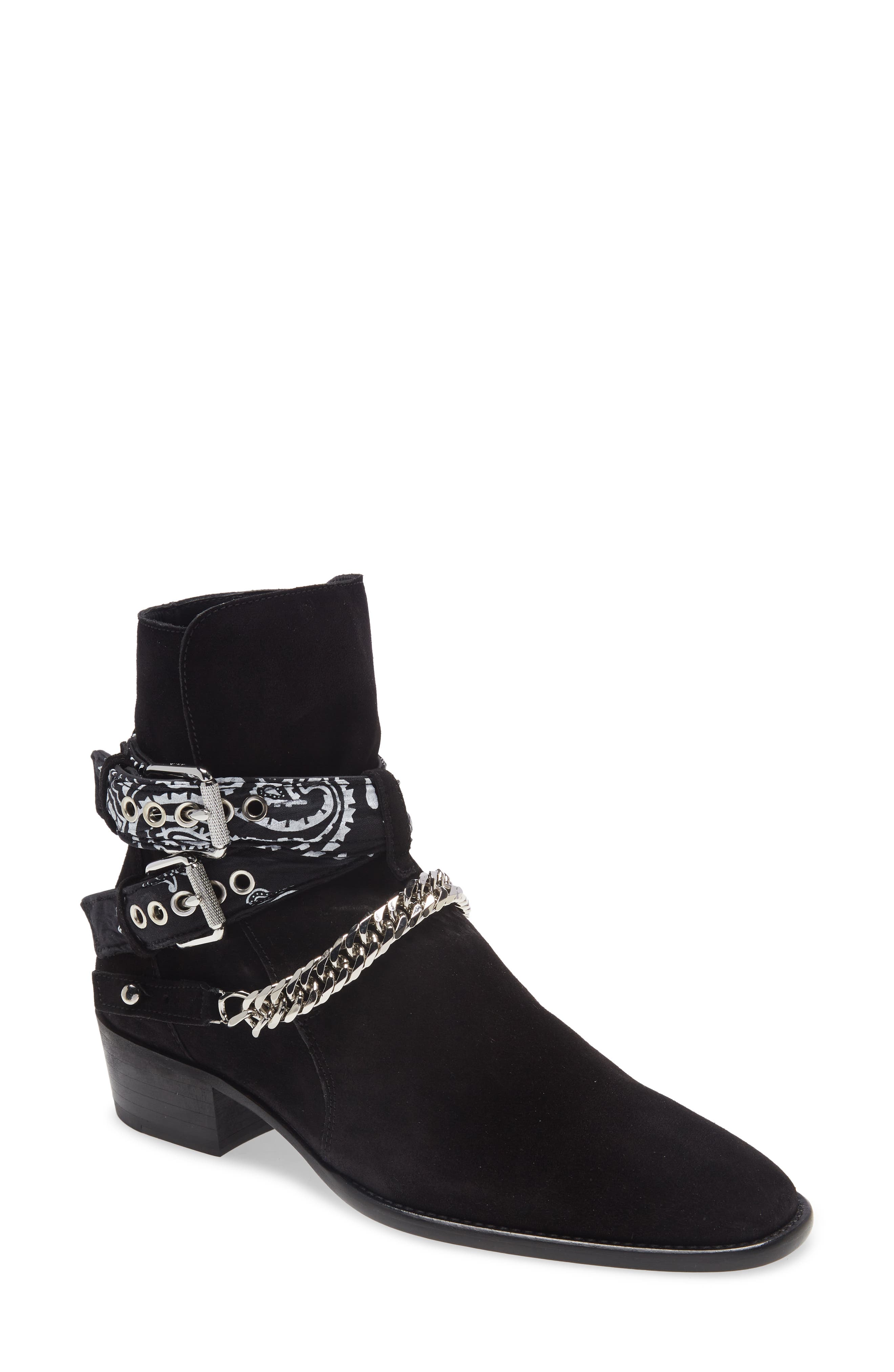 AMIRI Bandana Strap Ankle Boot, Main, color, 
