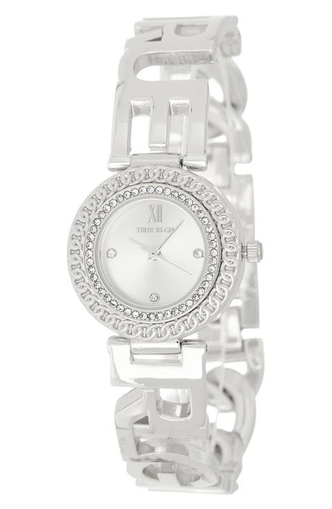 Crystal Logo Bracelet Strap Watch, 28mm