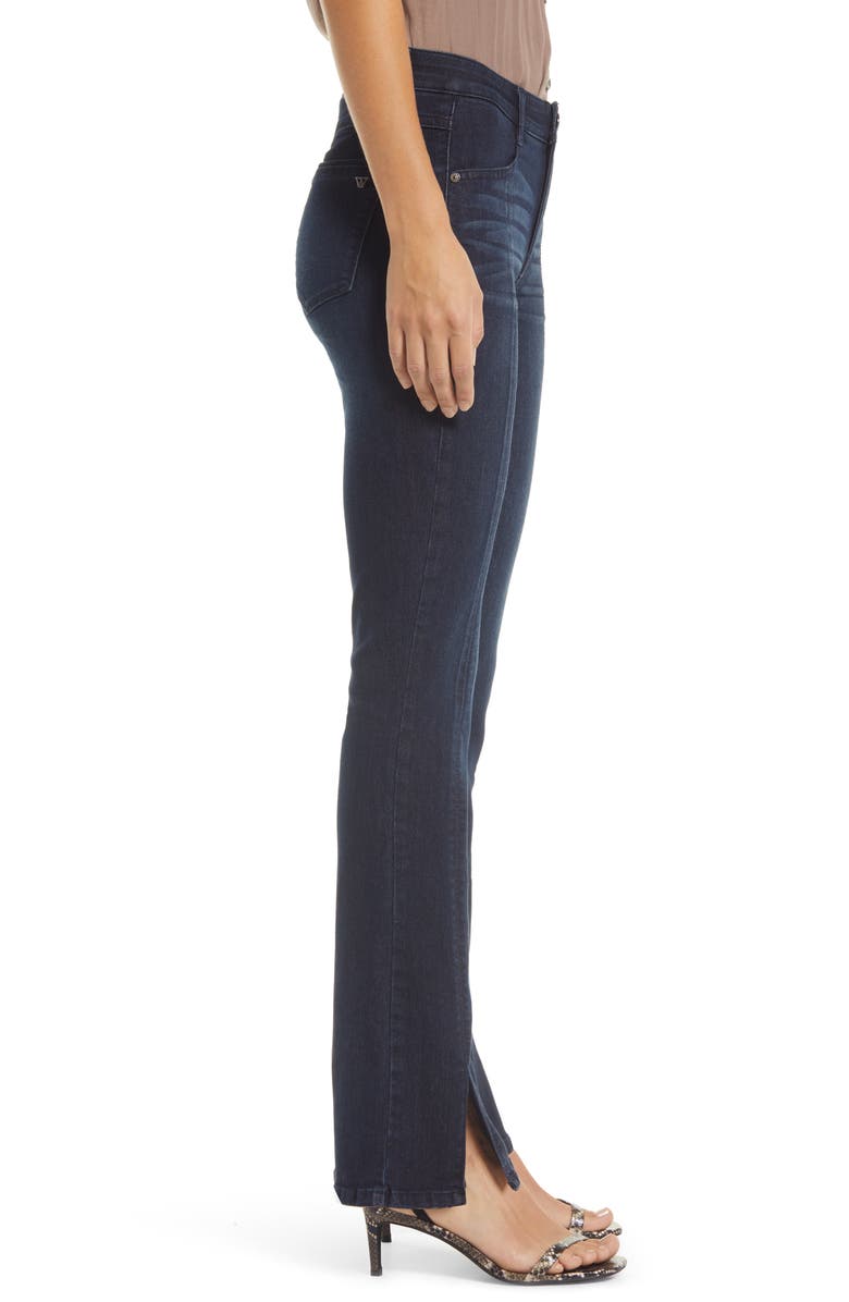 Wit & Wisdom Ab-Solution Itty Bitty High Waist Slit Hem Bootcut Jeans, Alternate, color,