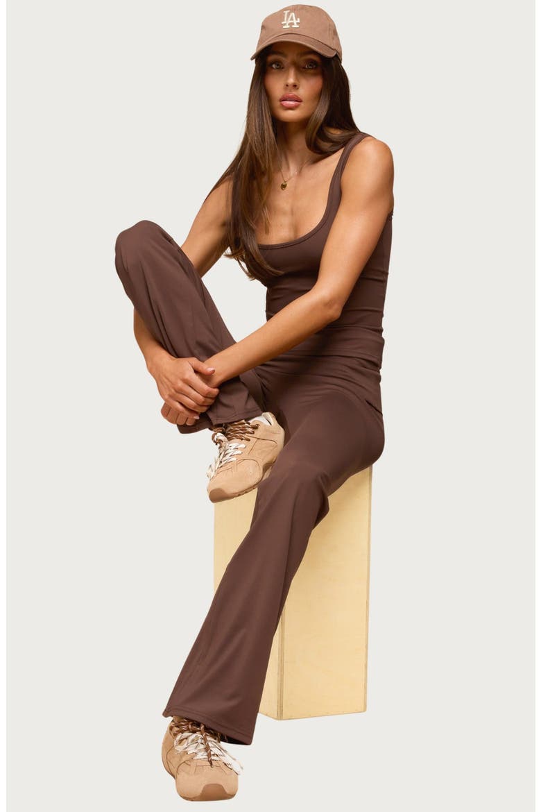 Kiarra Scoop Neck Tank, Alternate, color, BROWN