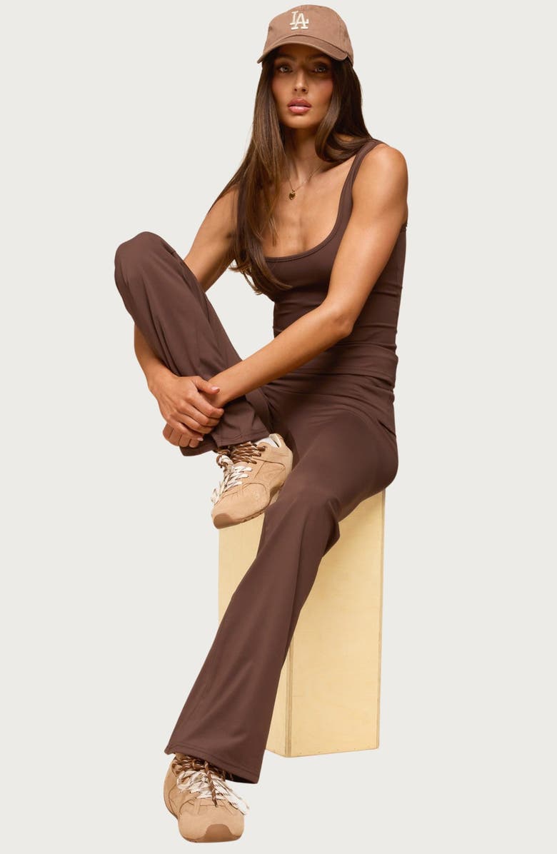 EDIKTED Kiarra Scoop Neck Tank, Alternate, color, Brown