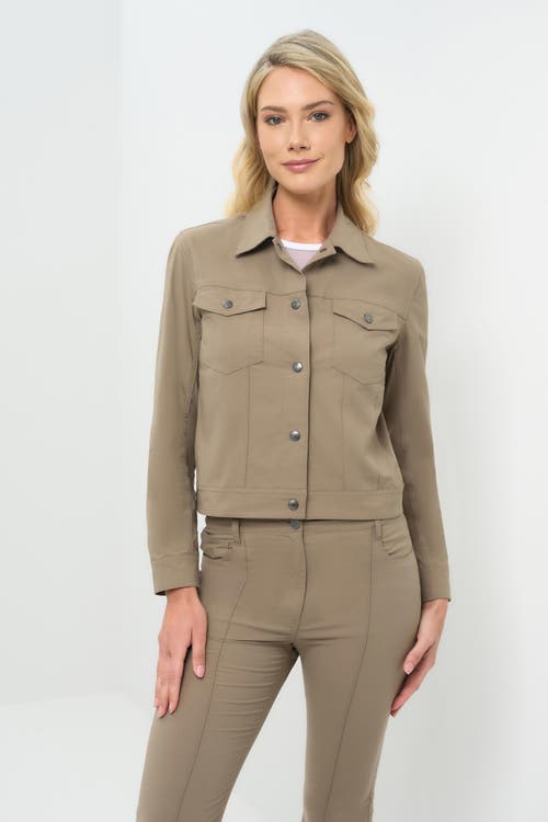 Anatomie Delilah Ultra Light Weight Denim Style Jacket In Brown