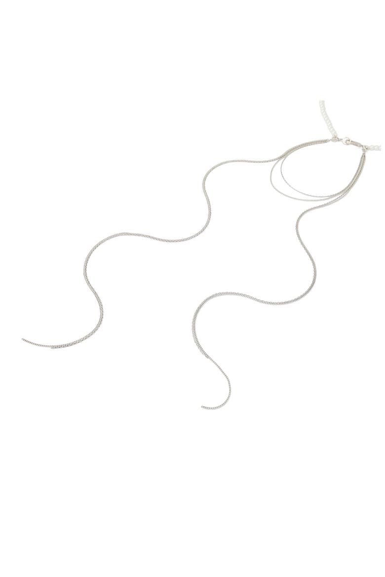 Imitation Pearl Mixed Chain Multi Strand Necklace, Alternate, color, PEARL/ WARM SILVER