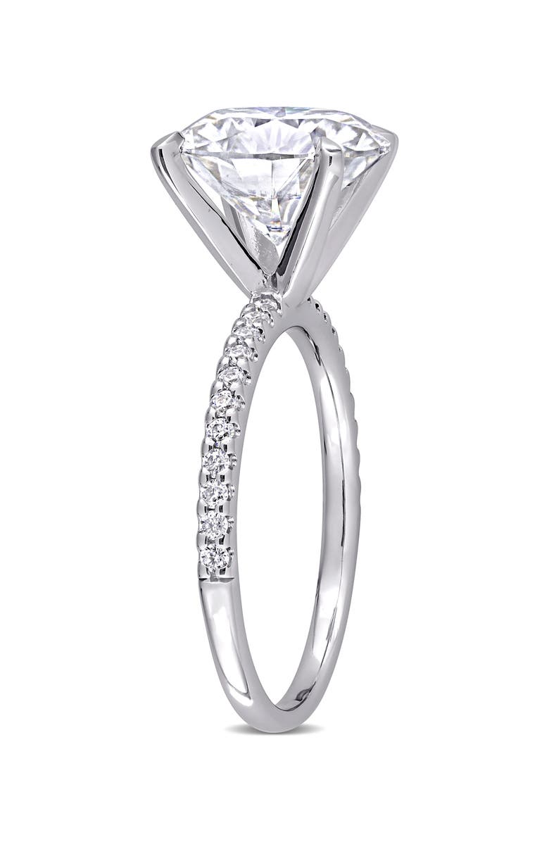 DELMAR 14K White Gold Created Moissanite Engagement Ring, Alternate, color, 
