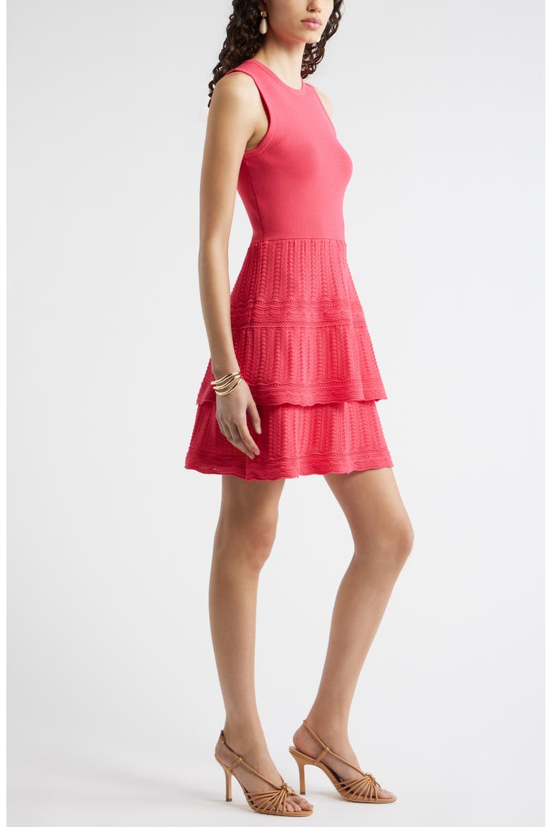 Sleeveless Knit Minidress, Alternate, color, PINK POLISH