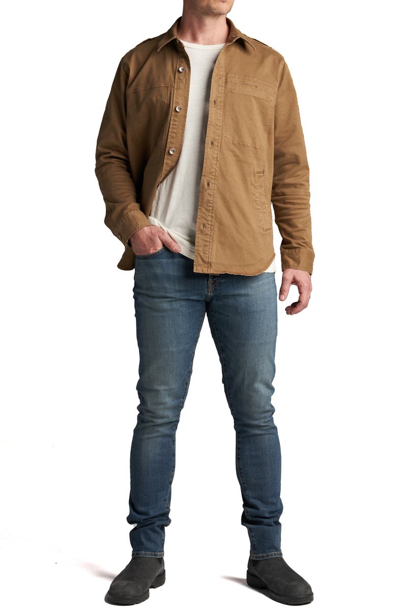 Rowan Orion Midcentury Twill Shirt Jacket, Alternate, color, Umber