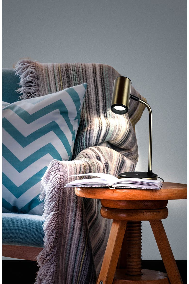 Ezra LED Table Lamp, Alternate, color, BRASS