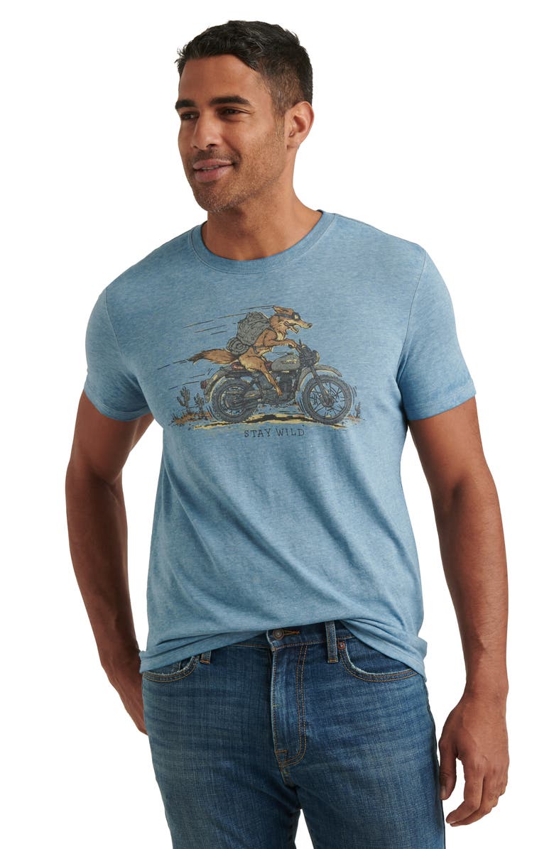 Lucky Brand Coyote Biker Graphic Tee, Alternate, color,