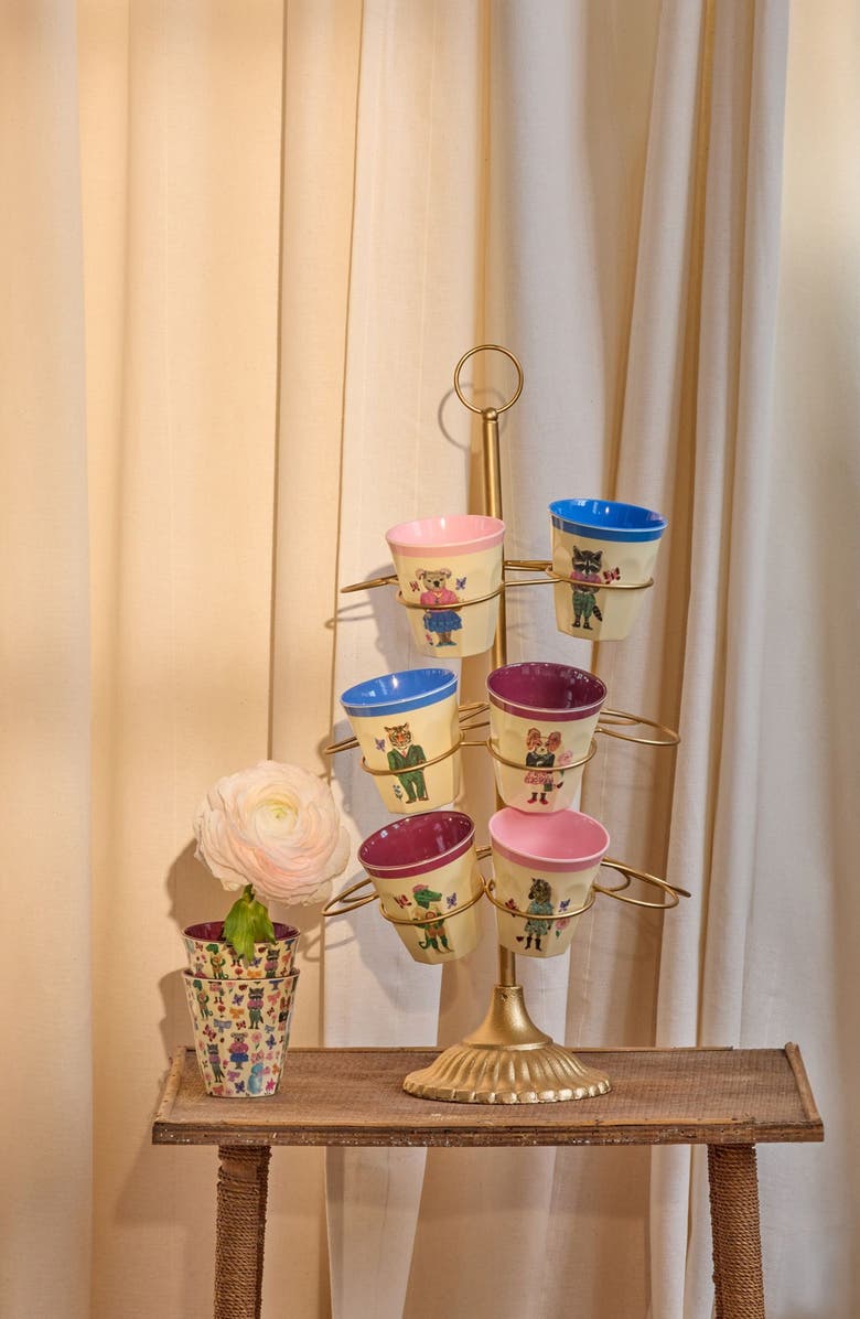 Rice by Rice x Nathalie Lété Set of 4 Melamine Cups, Alternate, color, 