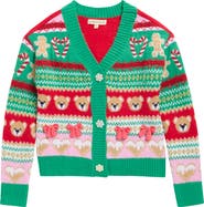 MARGAUX AND LEXI Kids' Fair Isle Cardigan
