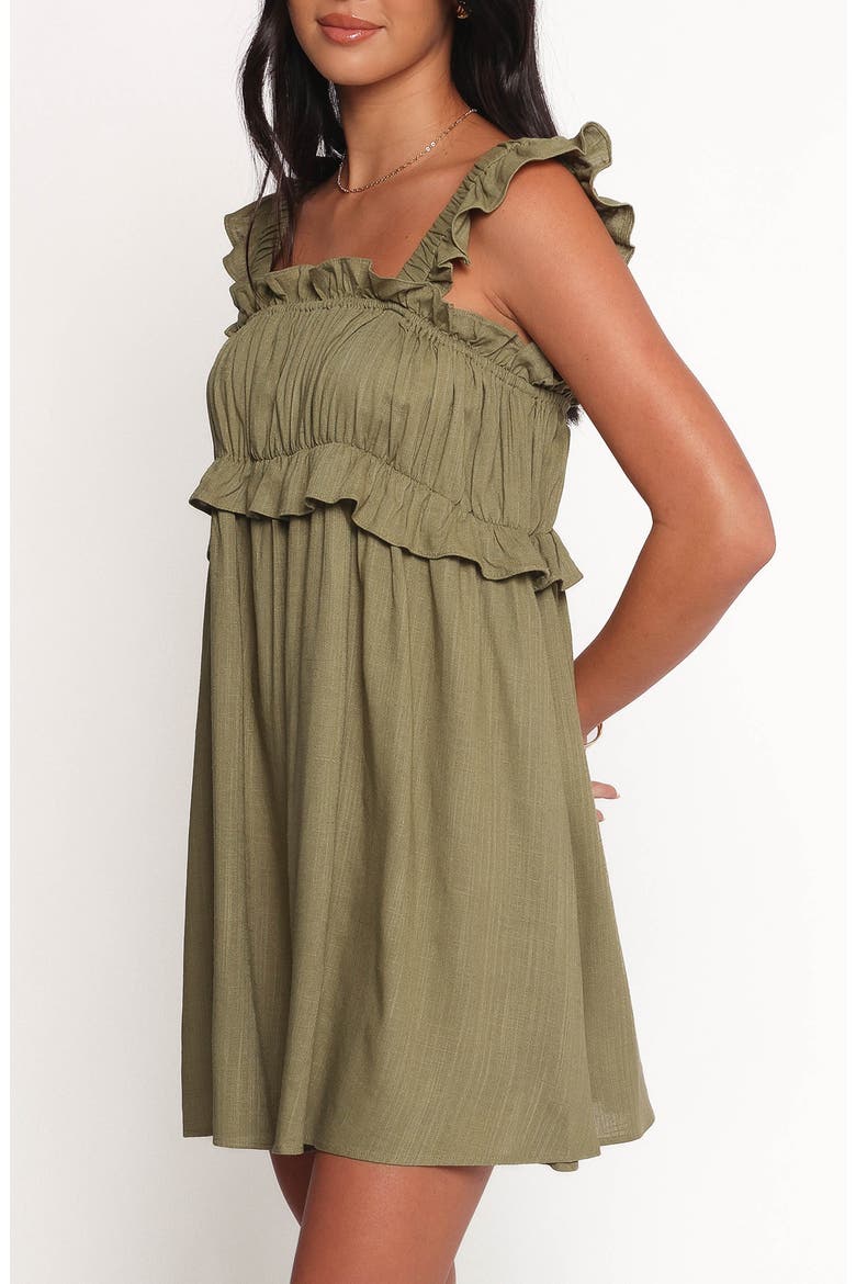 Orion Frill Strap Mini Sundress, Alternate, color, OLIVE