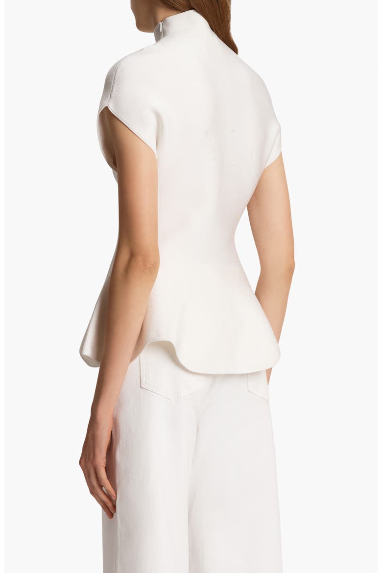 Andra Mock Neck Peplum Knit Top, Alternate, color, GLAZE