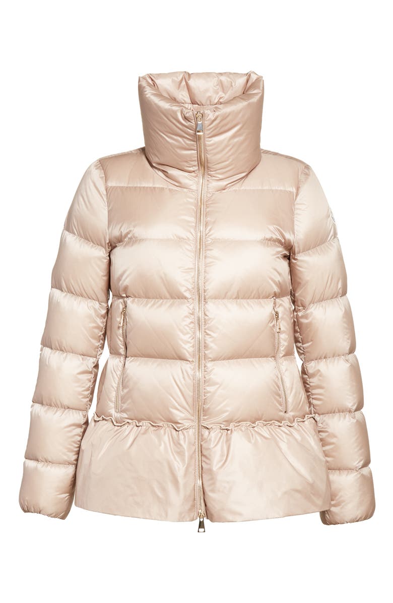 Moncler Anet Peplum Down Puffer Jacket | Nordstrom