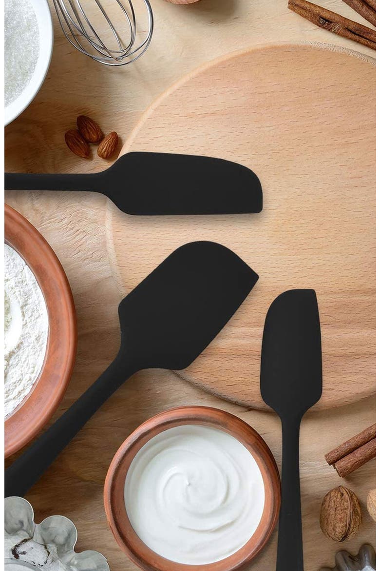 4-Piece Spatula Set, Alternate, color, BLACK