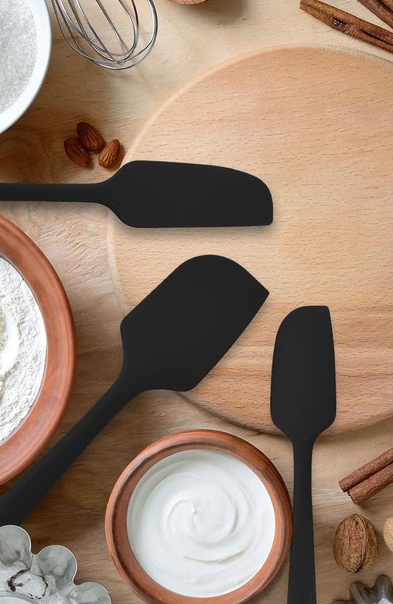 KALUNS 4-Piece Spatula Set, Alternate, color, Black
