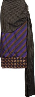 Dries Van Noten Senice Mixed Print Midi Skirt