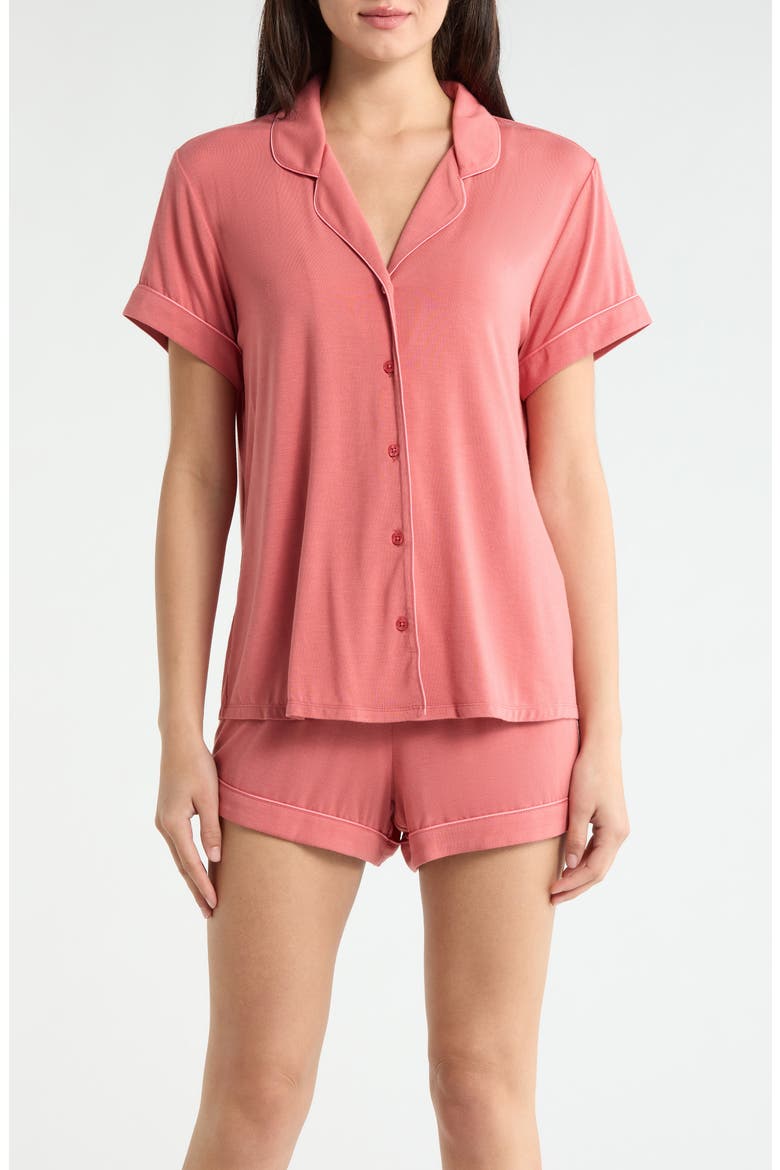 Moonlight Eco Short Pajamas, Main, color, PINK CEDAR