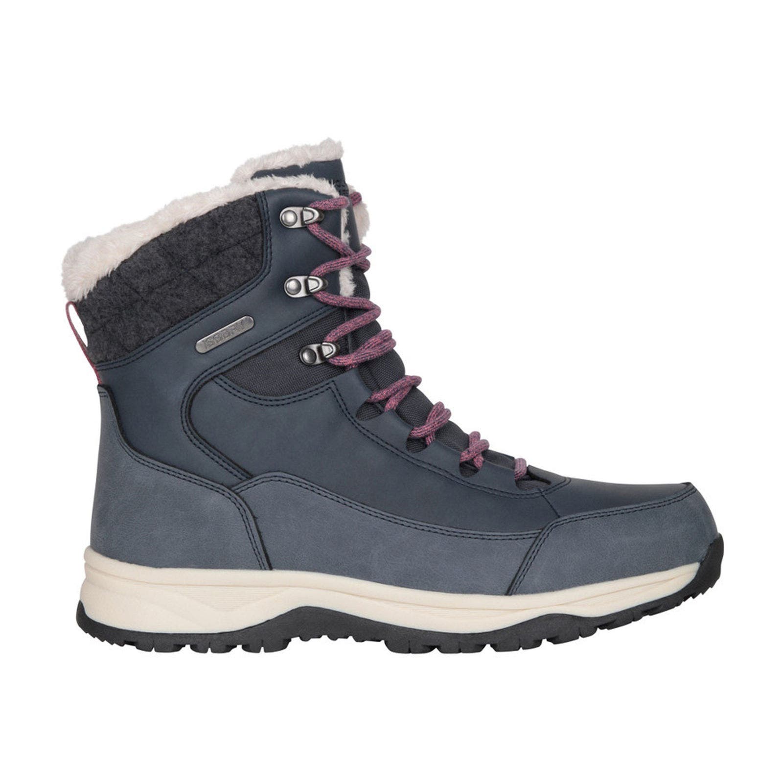 Tundra Leather Snow Boots, Alternate, color, Navy
