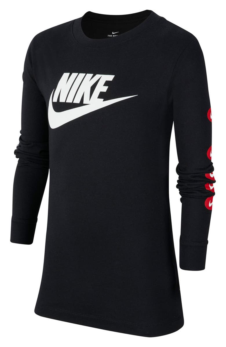 Nike Kids' Sportswear Long Sleeve Logo Graphic Tee, Main, color, 