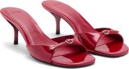MANGO Faux Leather Kitten Heel Sandal