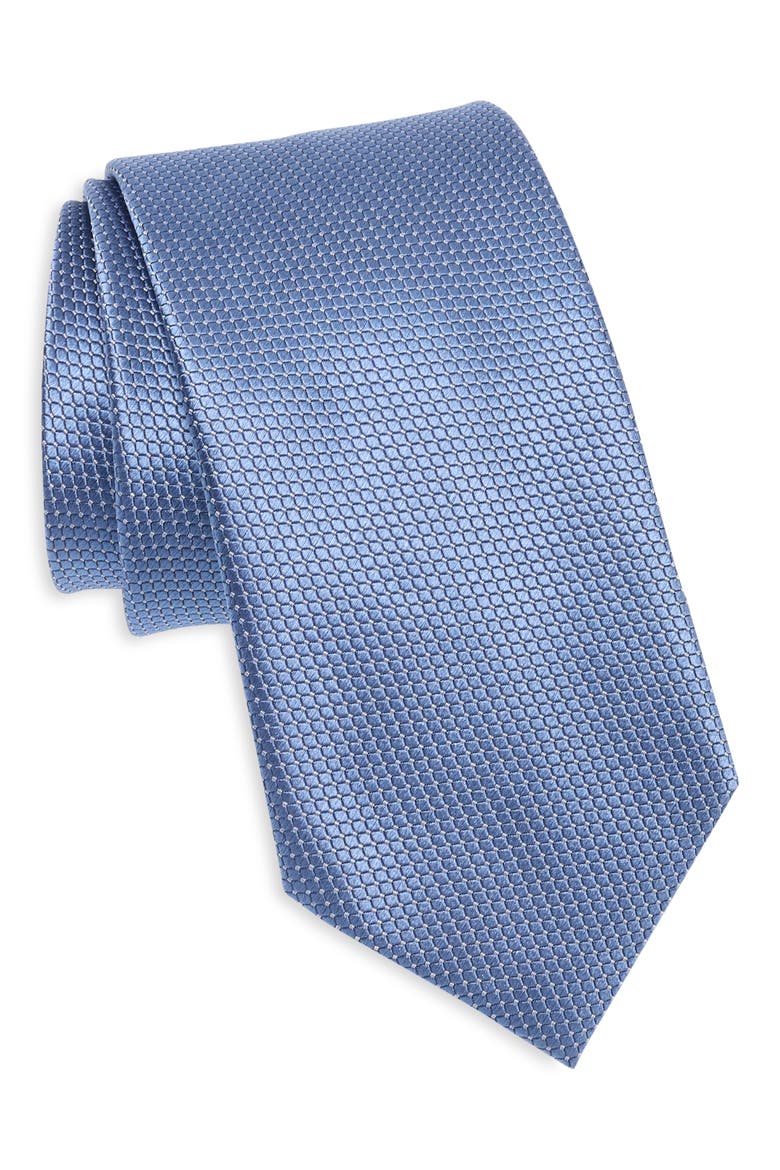 Micro Silk Tie, Main, color, BLUE