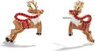 BaubleBar Skybound Reindeer Crystal Stud Earrings