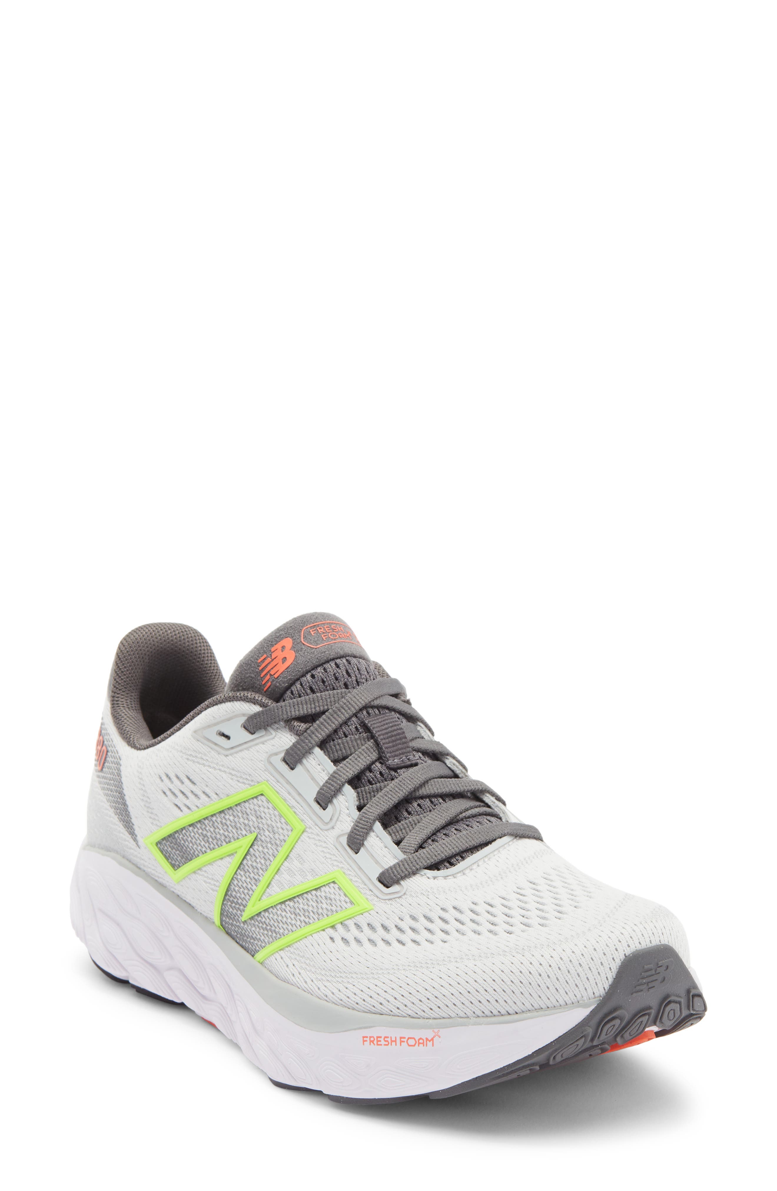 New Balance 880 v14 Fresh Foam Running Shoe, Main, color, Grey Matter/ Beached Lime Glow