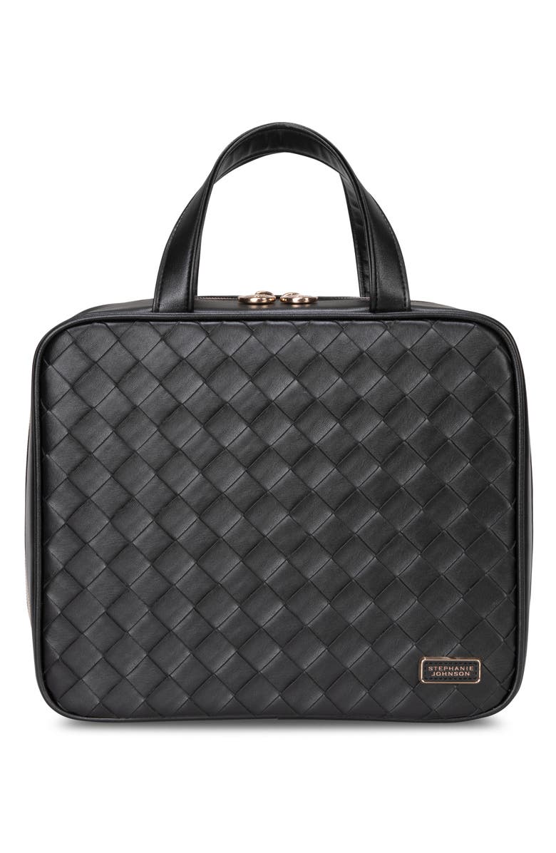 Stephanie Johnson Belize Raven Martha Large Briefcase Cosmetics Case, Main, color, Black