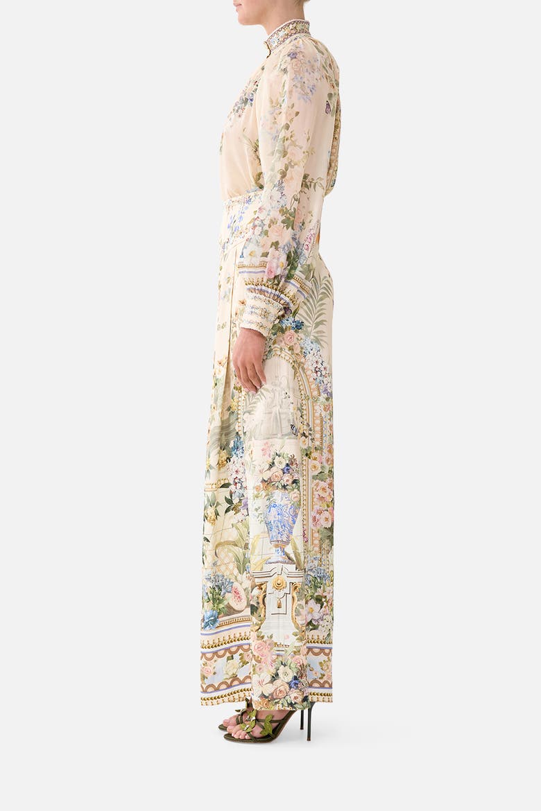 Corset Waist Wide Leg Pant, Alternate, color, Midsummer Masterpiece