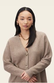 Italic Billie Chunky Boyfriend Cashmere Cardigan