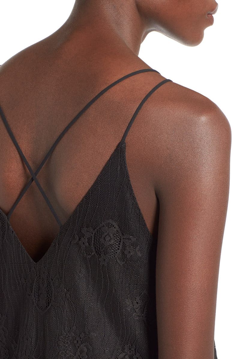 All in Favor Strappy Lace Swing Dress, Alternate, color, 