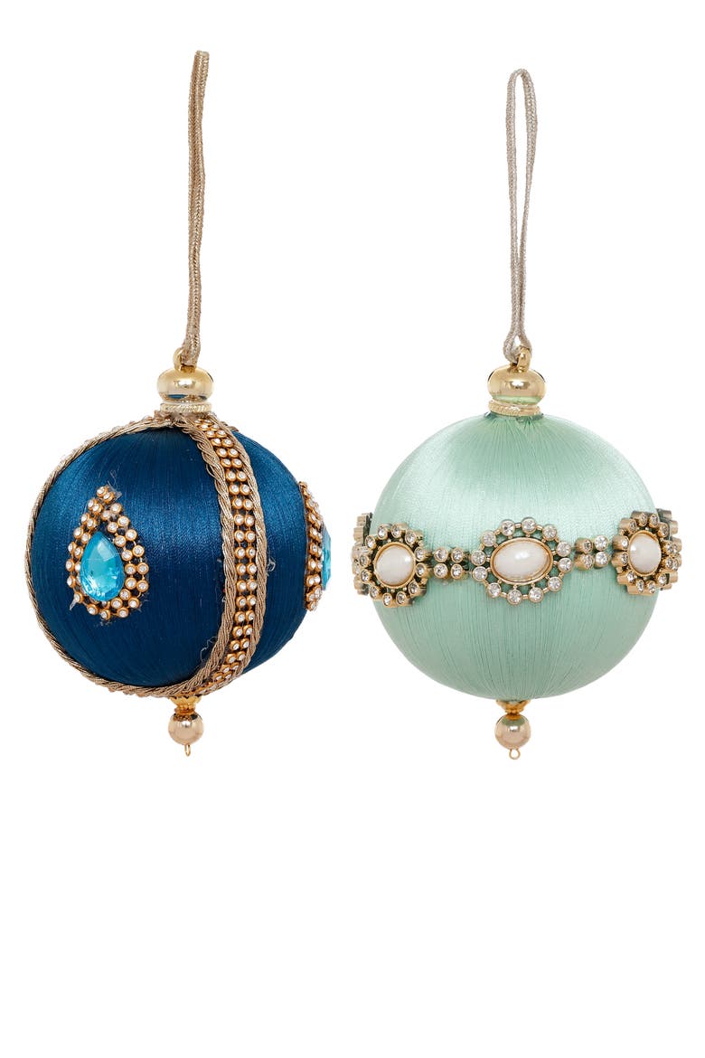 Jeweled Luxe Ornament,Set of 12, Main, color, Dark Blue